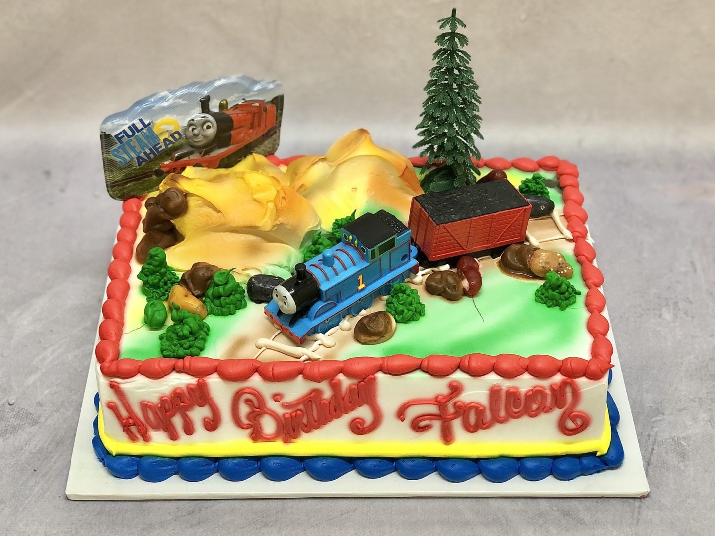 Buttercream Frosted Round Cake - Thomas the Train – Tiffany's Bakery